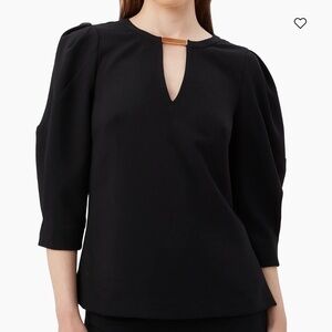 Women’s Trina Turk Emiko Black Top~Size X-Small~Made In USA